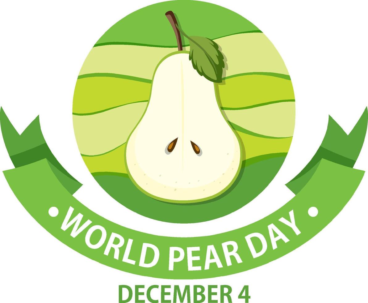 World pear day postr template vector