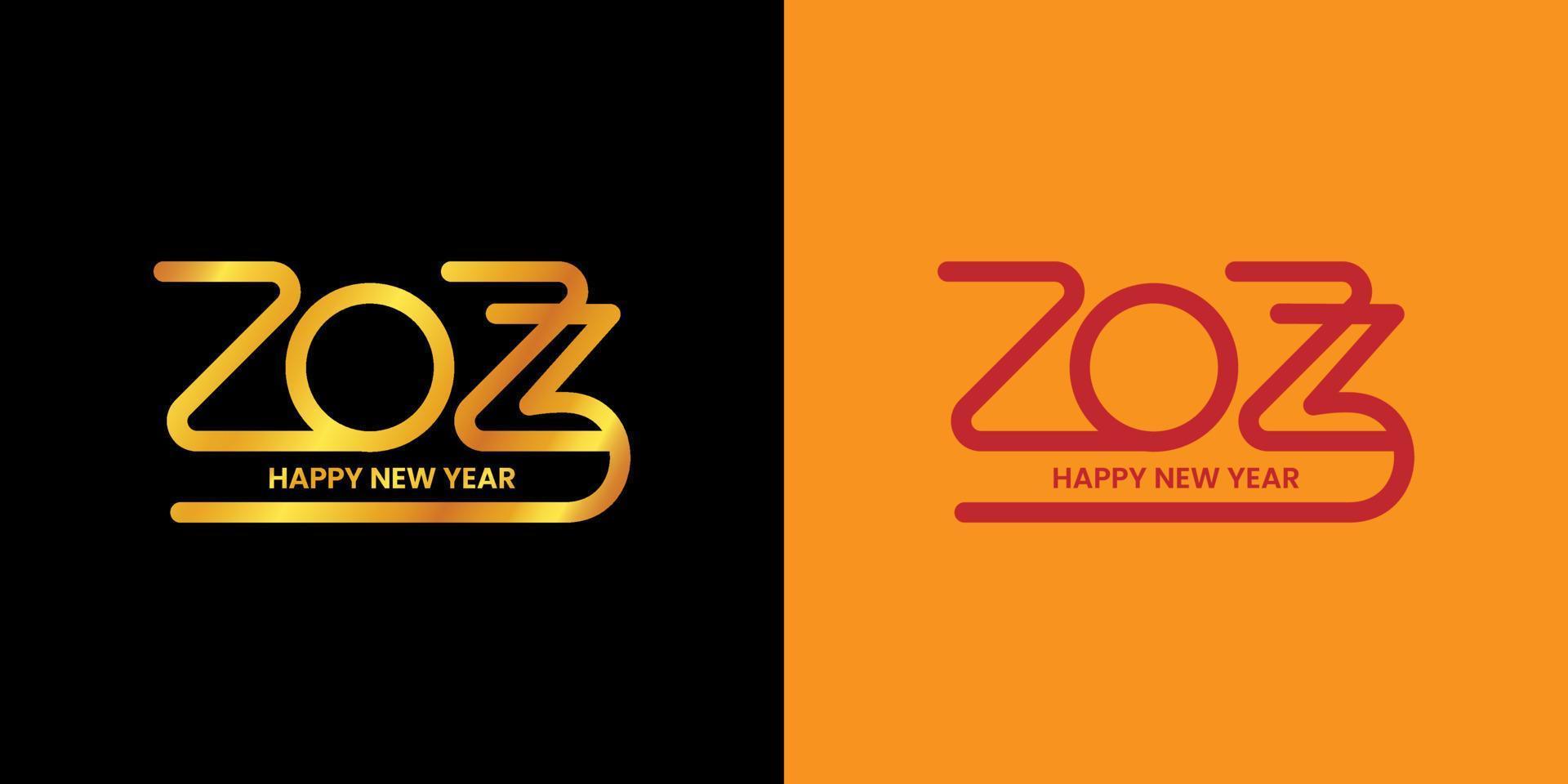 logotype happy new year 2023 vector