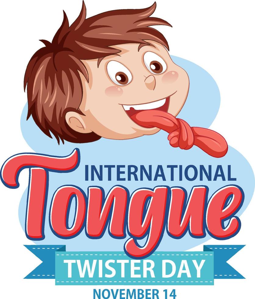 International Tongue Twister Day Banner Design vector