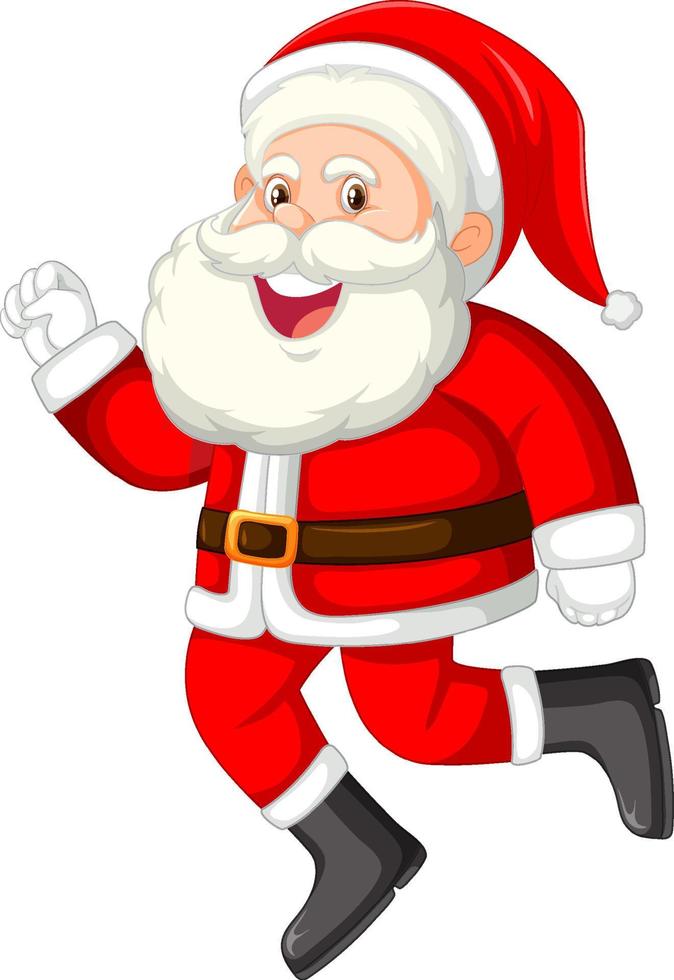 personaje de dibujos animados aislado de santa claus vector