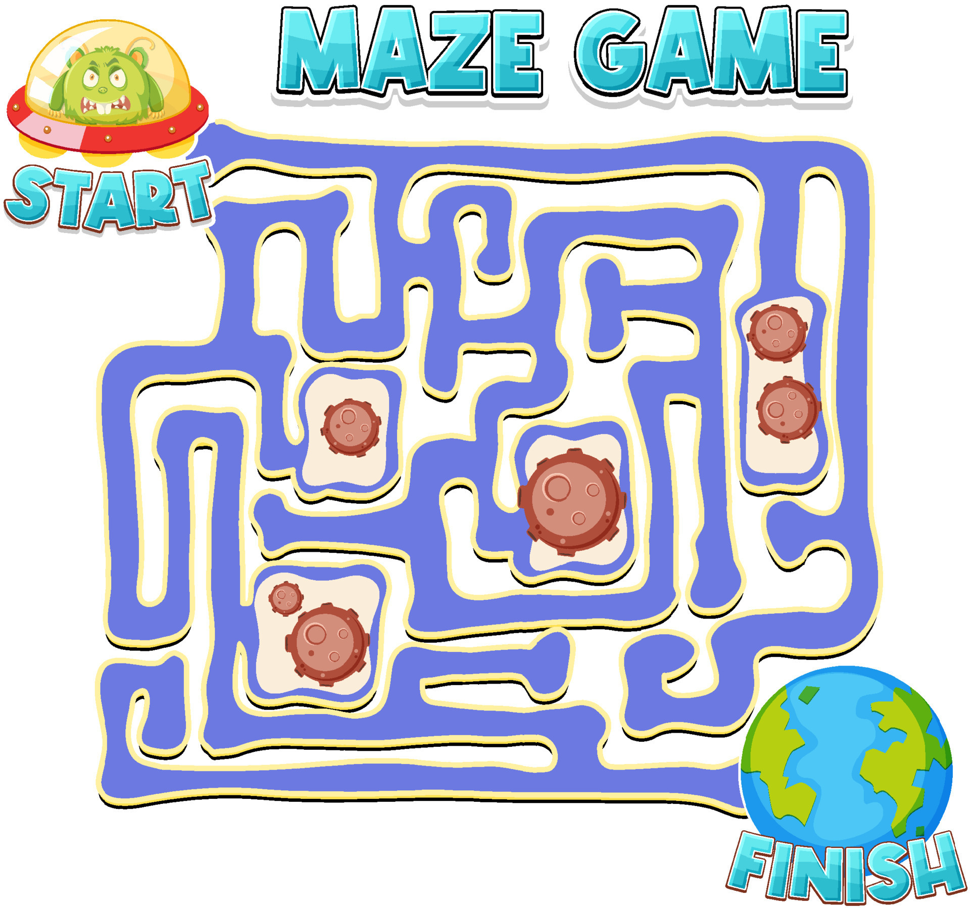 maze-game-template-in-space-theme-for-kids-13999937-vector-art-at-vecteezy