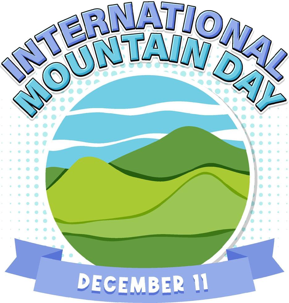 International Mountain Day Banner Design vector