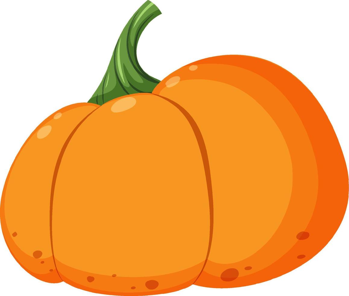 calabaza aislada en estilo de dibujos animados vector