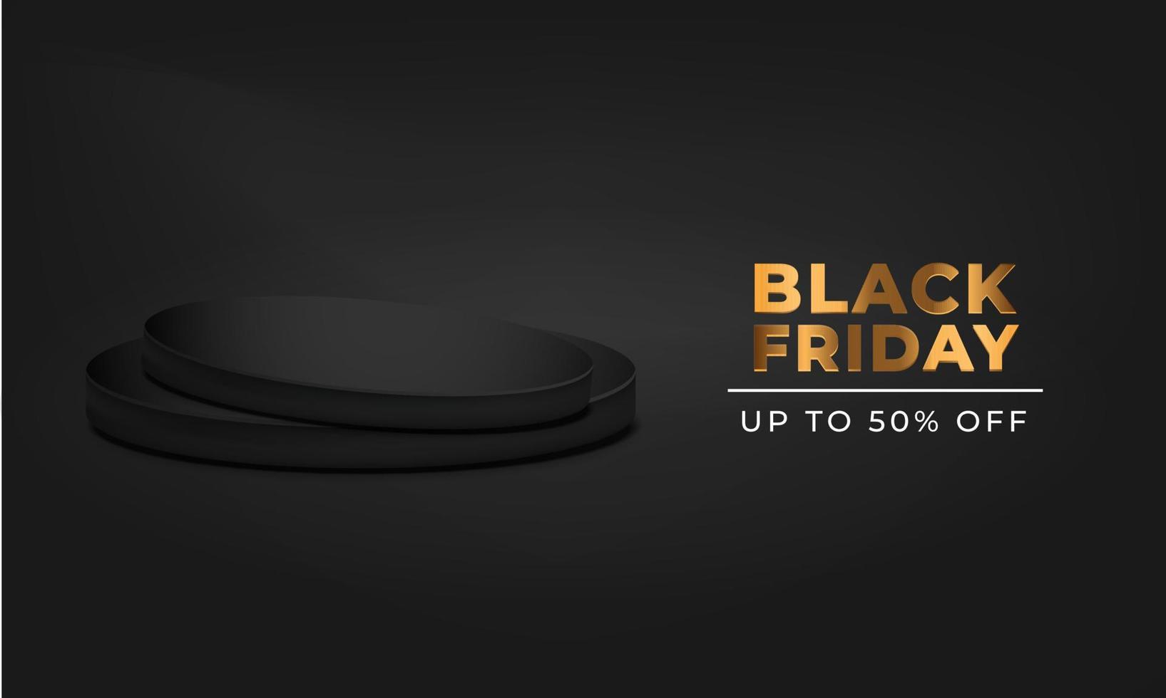 black friday sale. Realistic 3d design black podium. for promotional marketing discount and online shopping concept. vector template