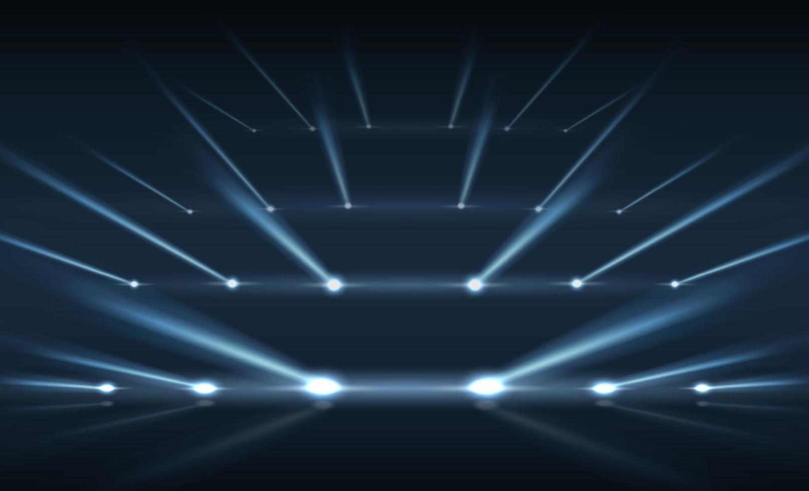 Abstract blue light rays background. Luminous stripes on a dark background. Vector illustration