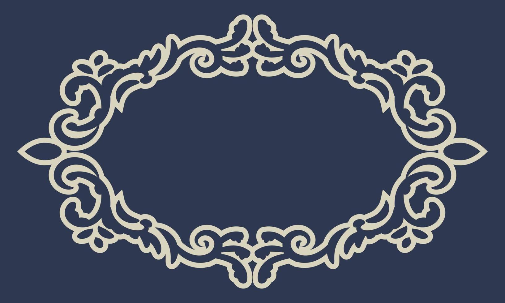 Vintage frame scroll floral ornament. -  Vector. vector