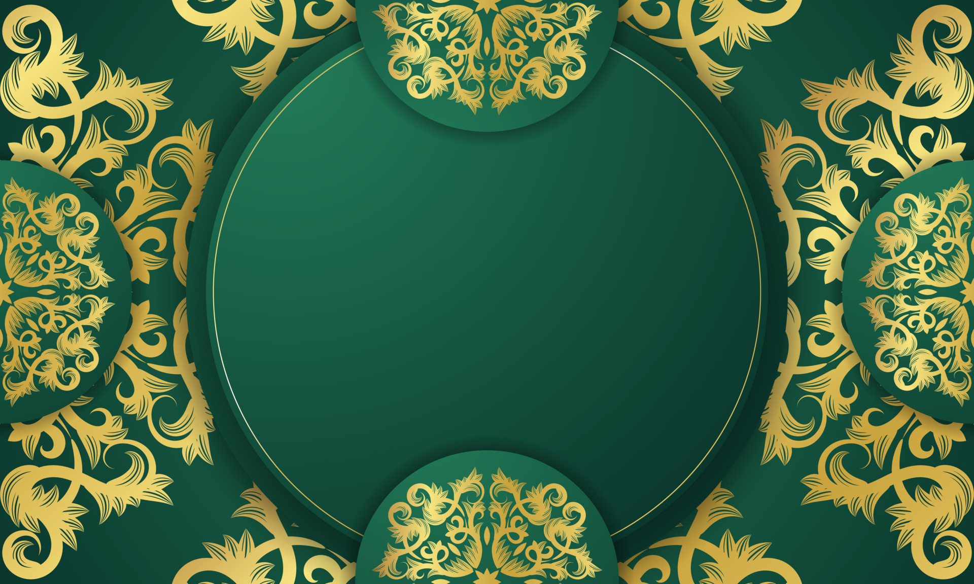 Islamic background with vintage gold pattern. Vector. 14000201 Vector