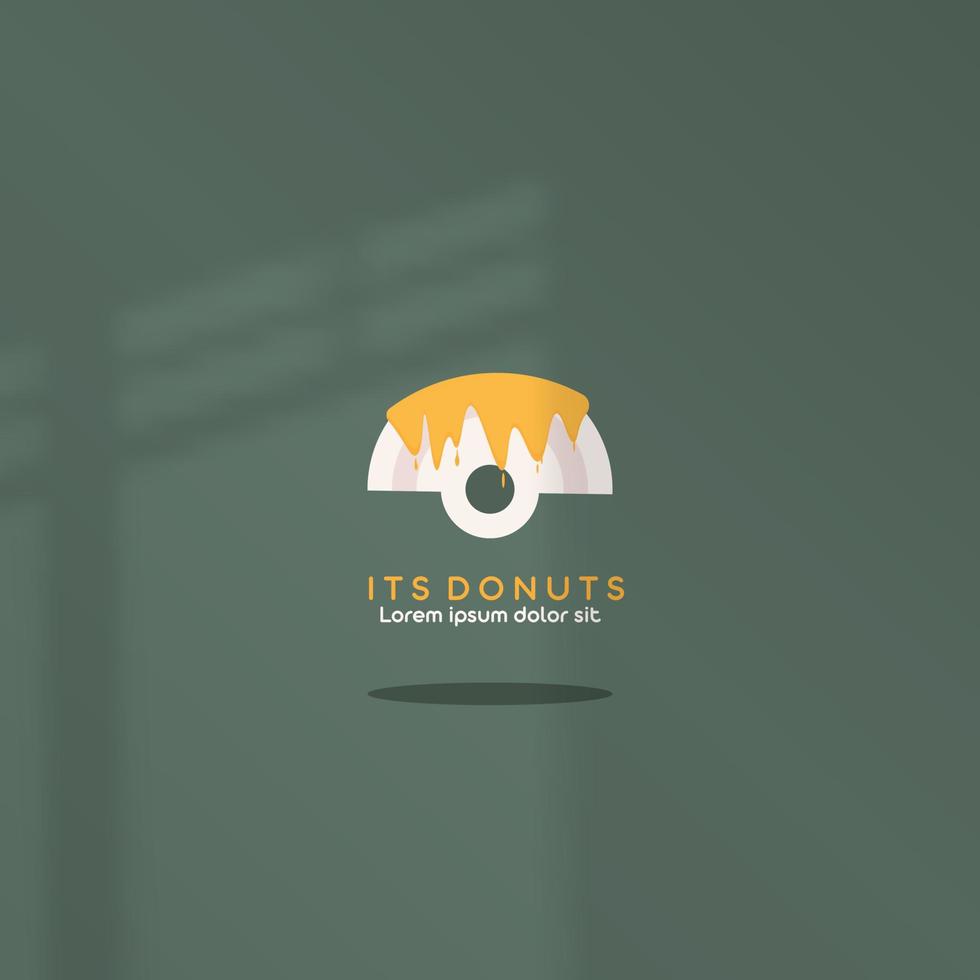 logo icono diseño arco iris donut colorido marrón color simple elegante eps 10 vector