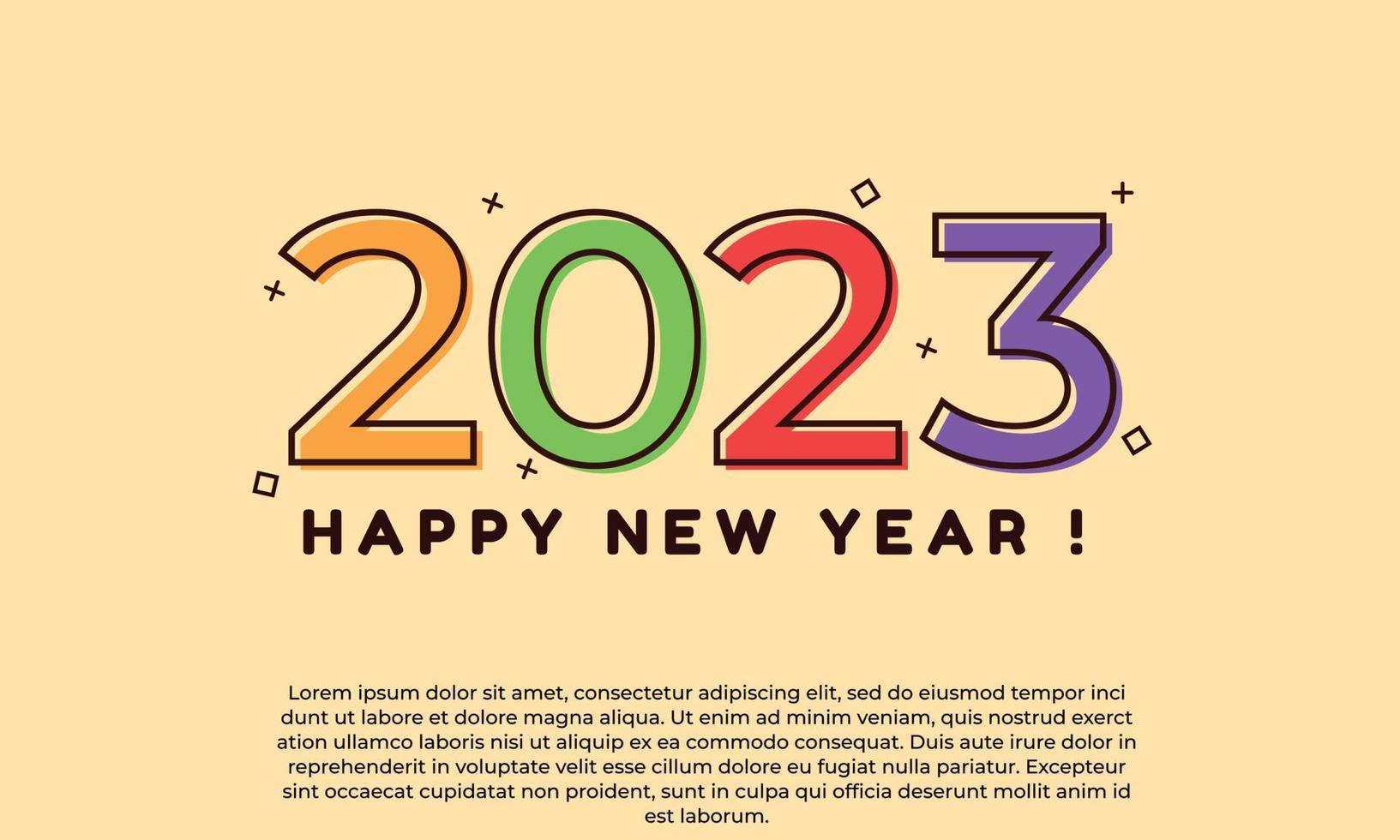 happy new year 2023 vecktor vector