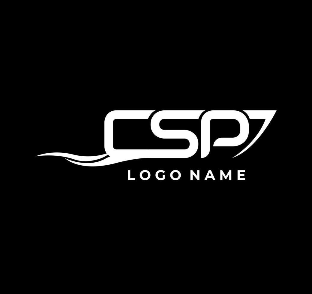 CSP monogram shipping logo free vevtor vector