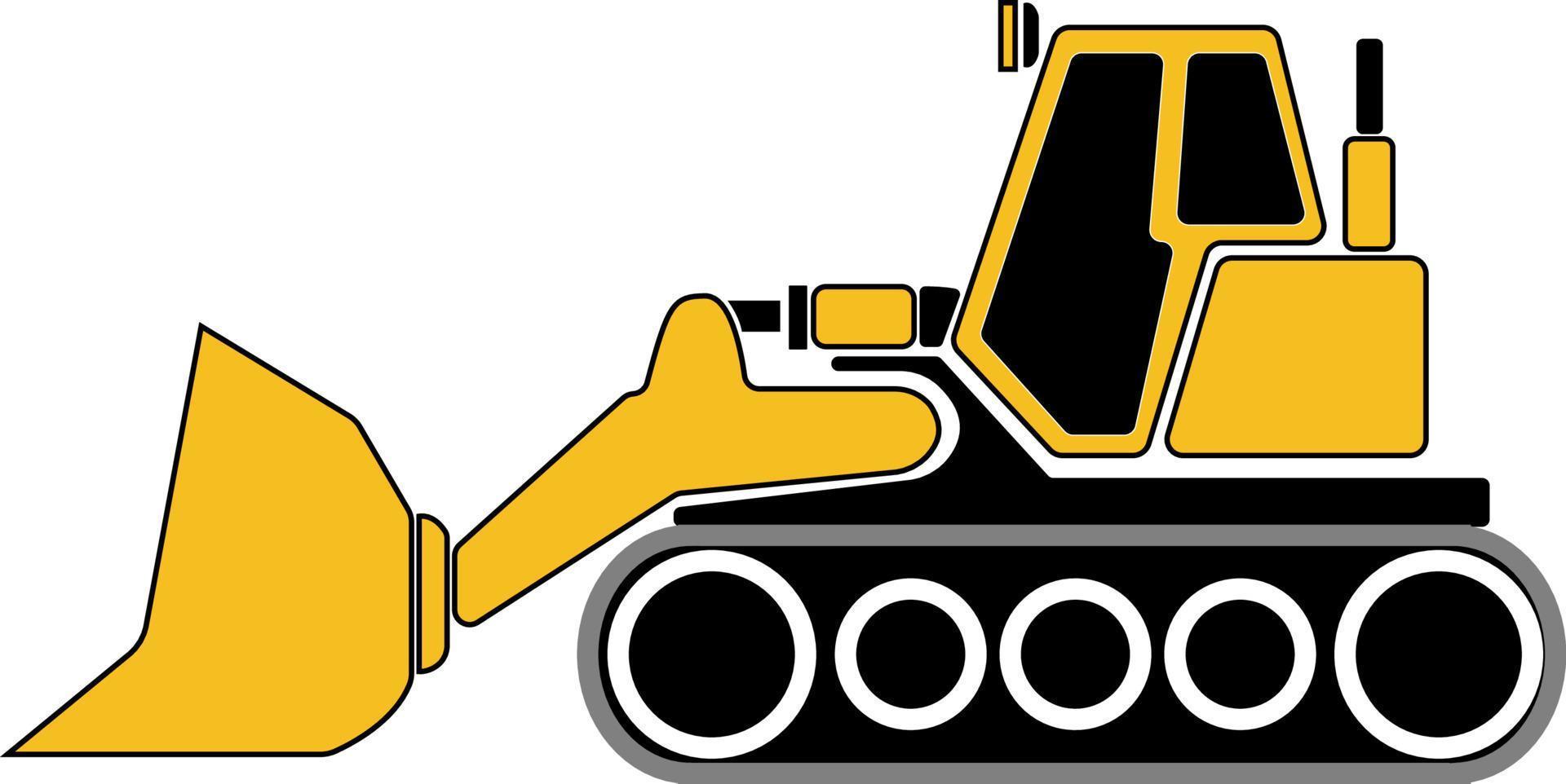 Bulldozer icon pro vector