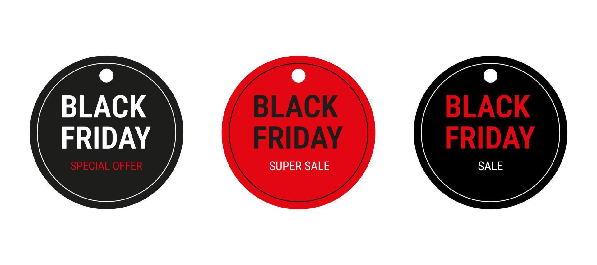 black friday tags vector