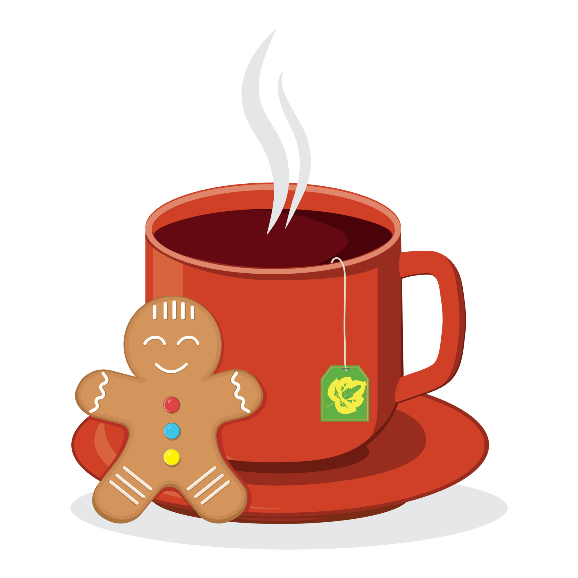 christmas-cookies-ginger-man-near-a-mug-of-tea-color-vector