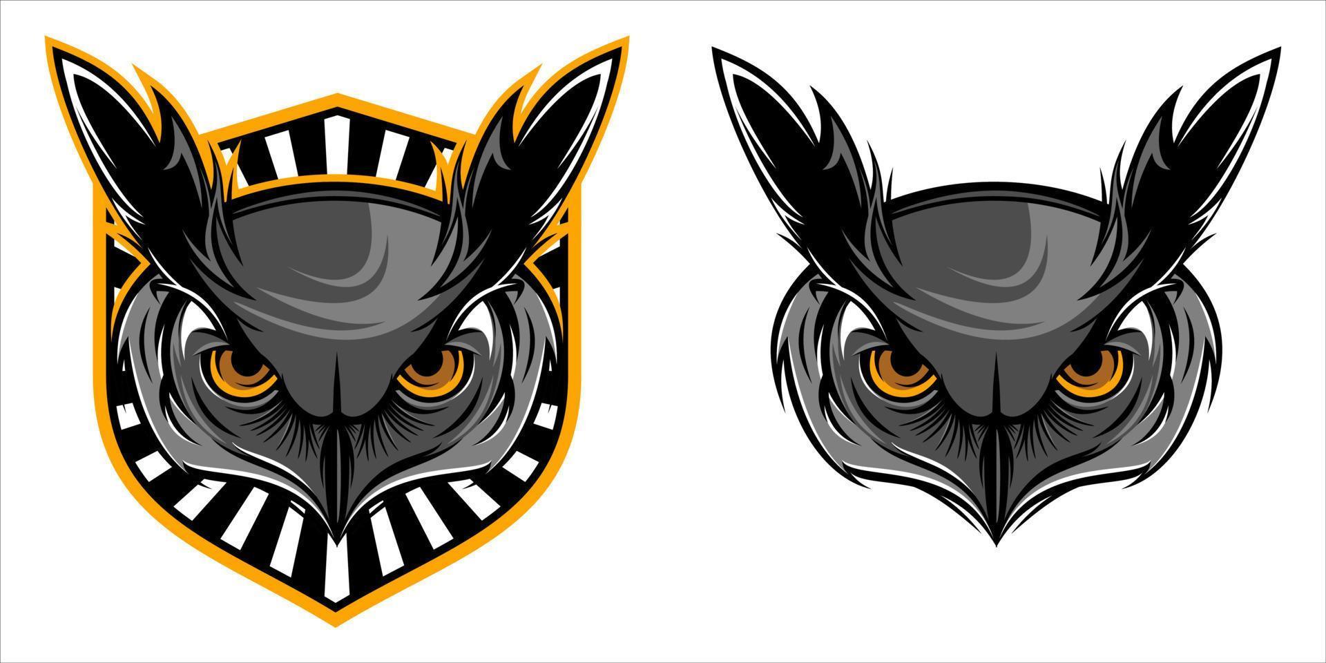 Ilustración de vector de logotipo de mascota de búho