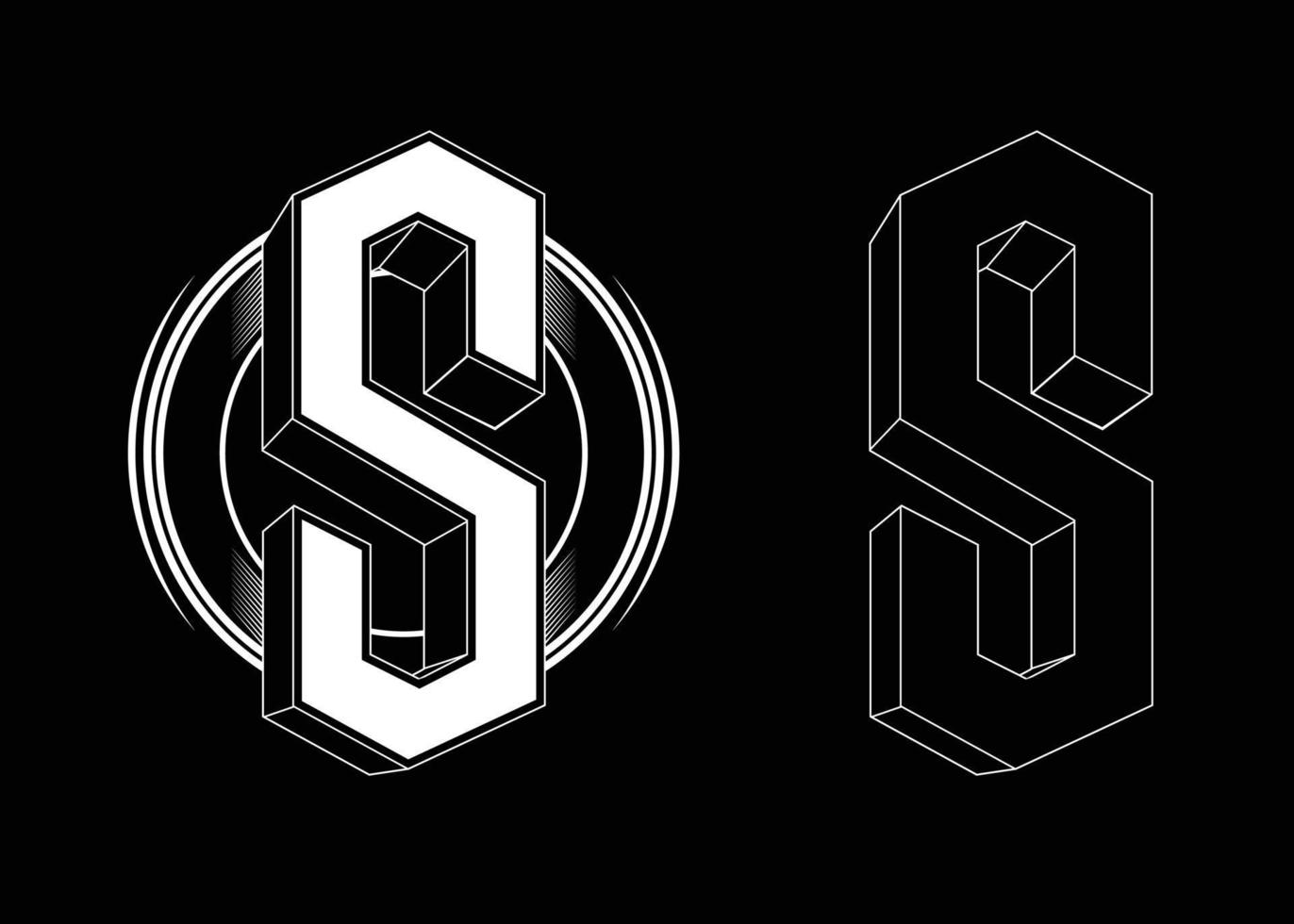 Ilustración de vector de tipo de logotipo s