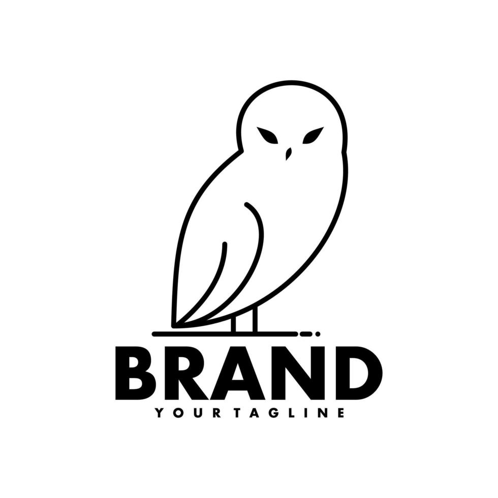 Logo owl vector illustration