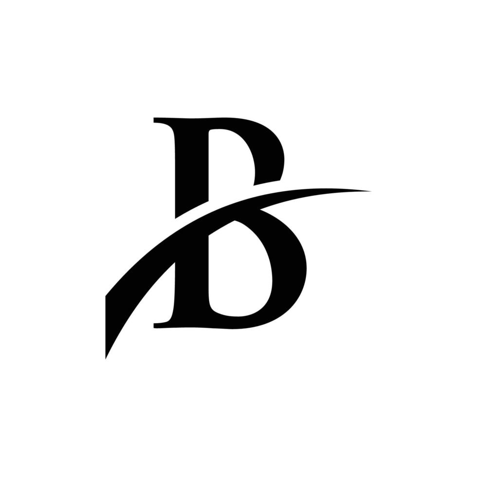 modern B business icon modern B logo design vector