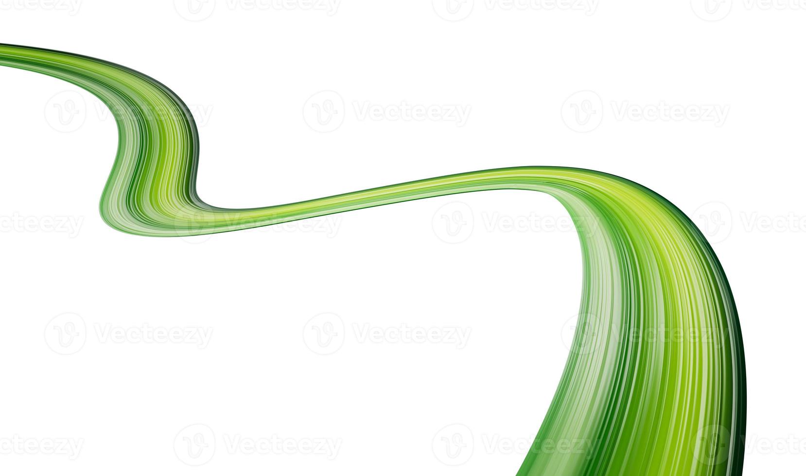 seda de onda verde abstracta o tela satinada sobre fondo aislado para la gran ceremonia de inauguración u otra ocasión ilustración 3d foto