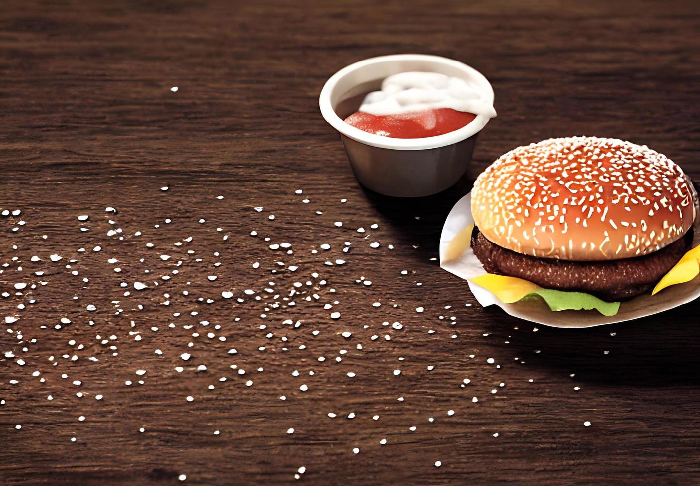 Gourmet fresh delicious homemade hamburger. photo