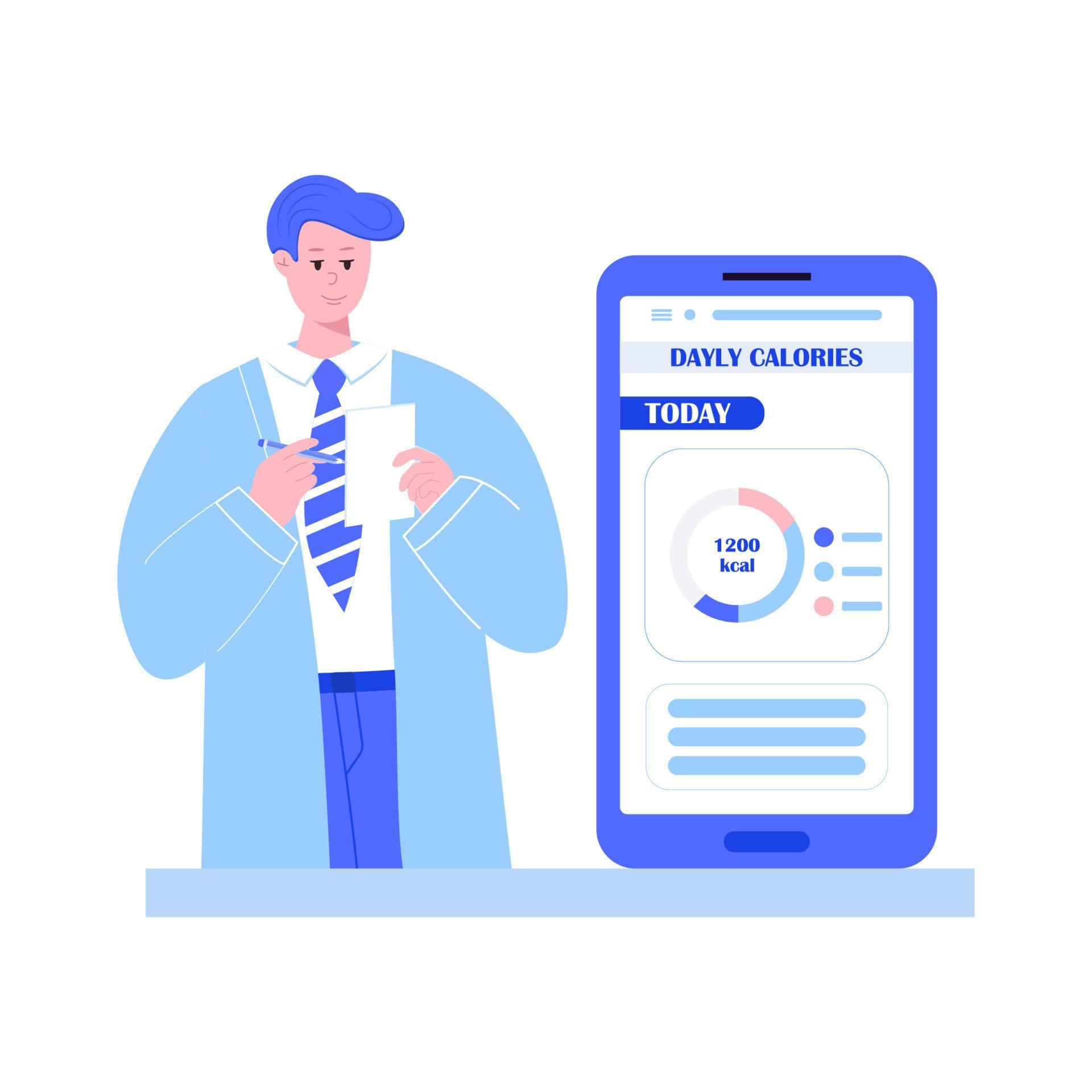 Nutritionist concept. Nutrition loss and diet plan. A