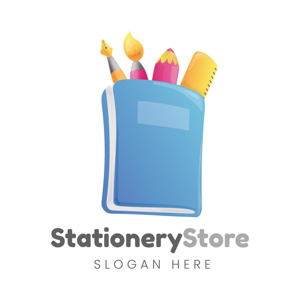 stationery store logo design template 14002161 Vector Art at Vecteezy