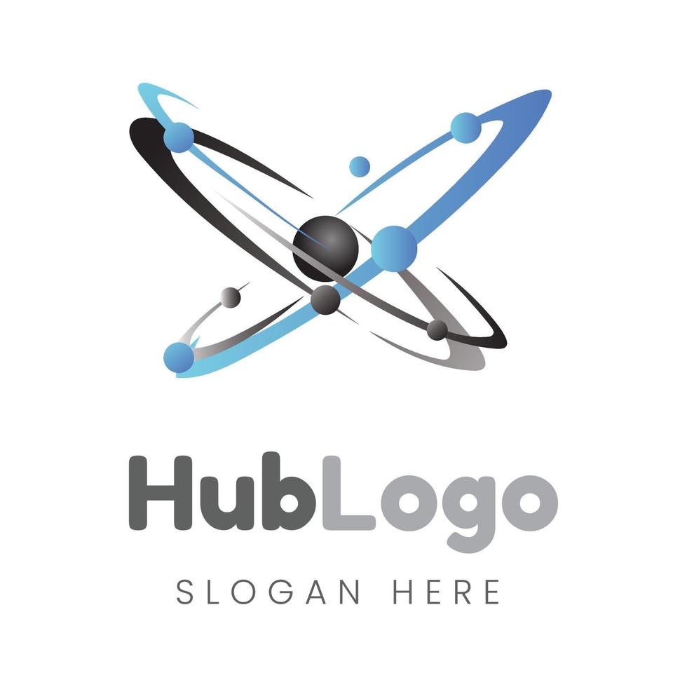 hub logo design template vector