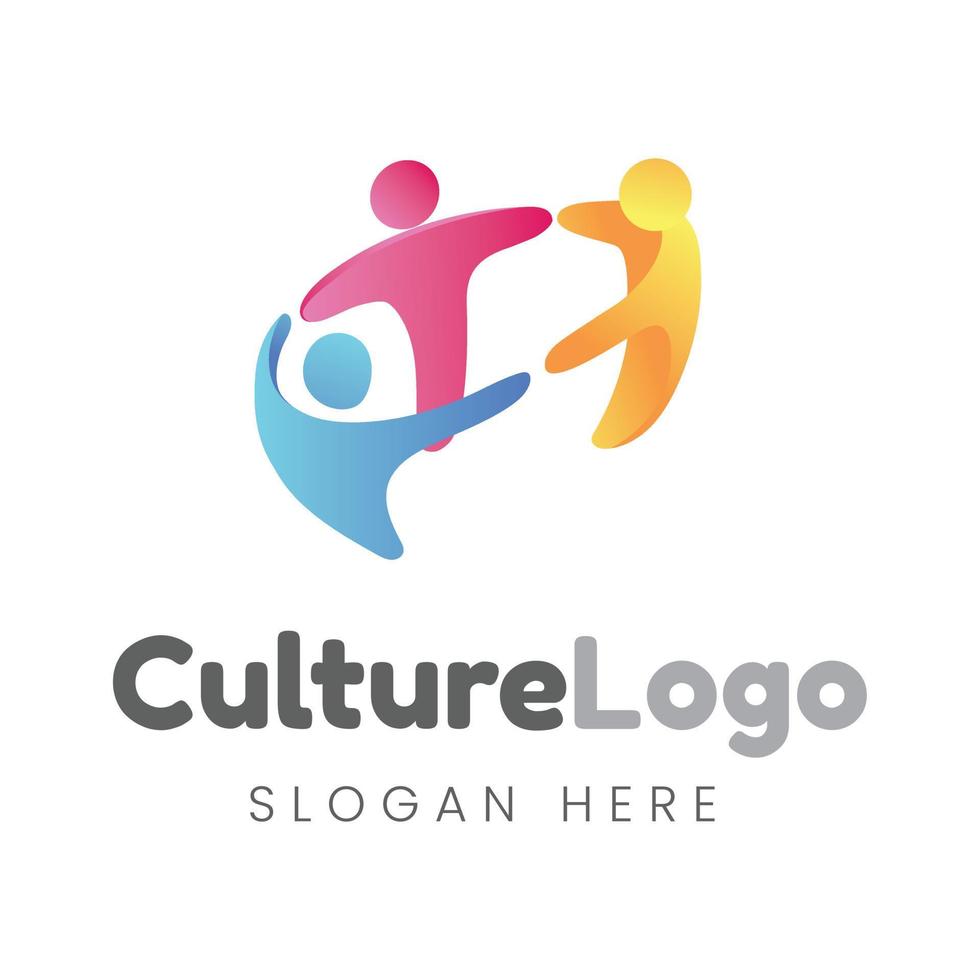 culture logo design template design vector