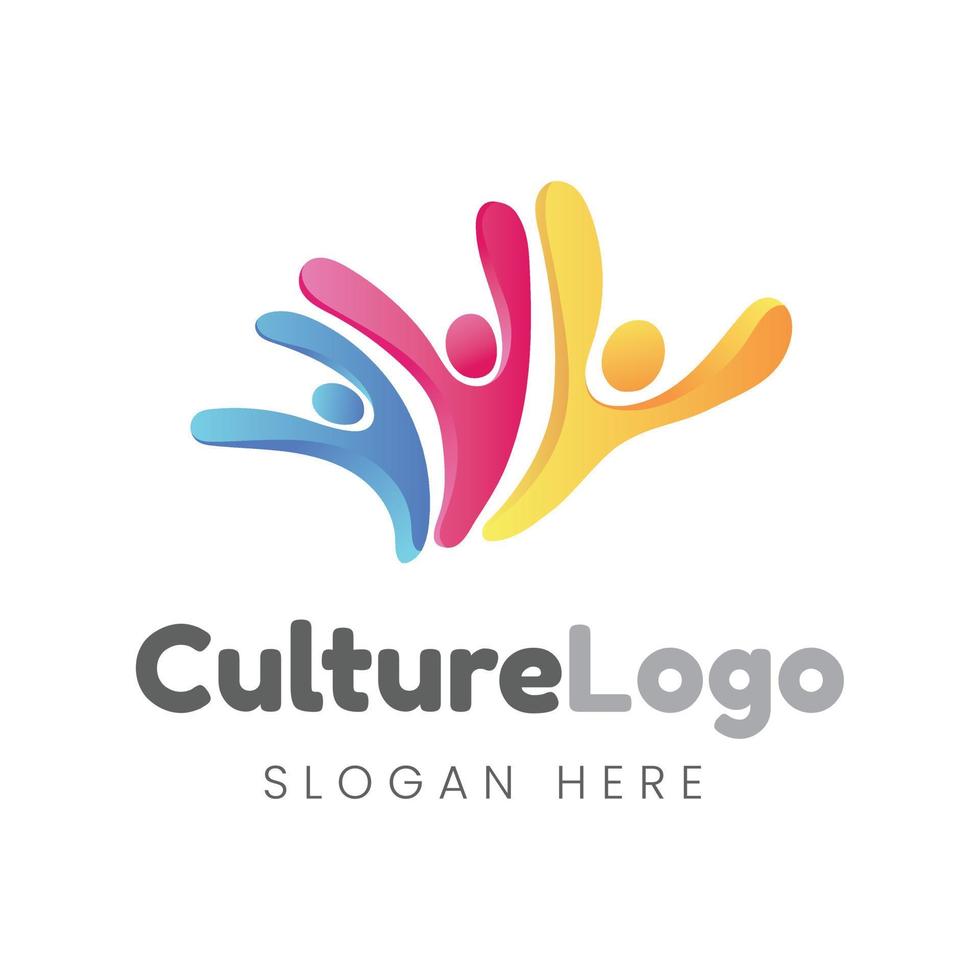 culture logo design template design vector