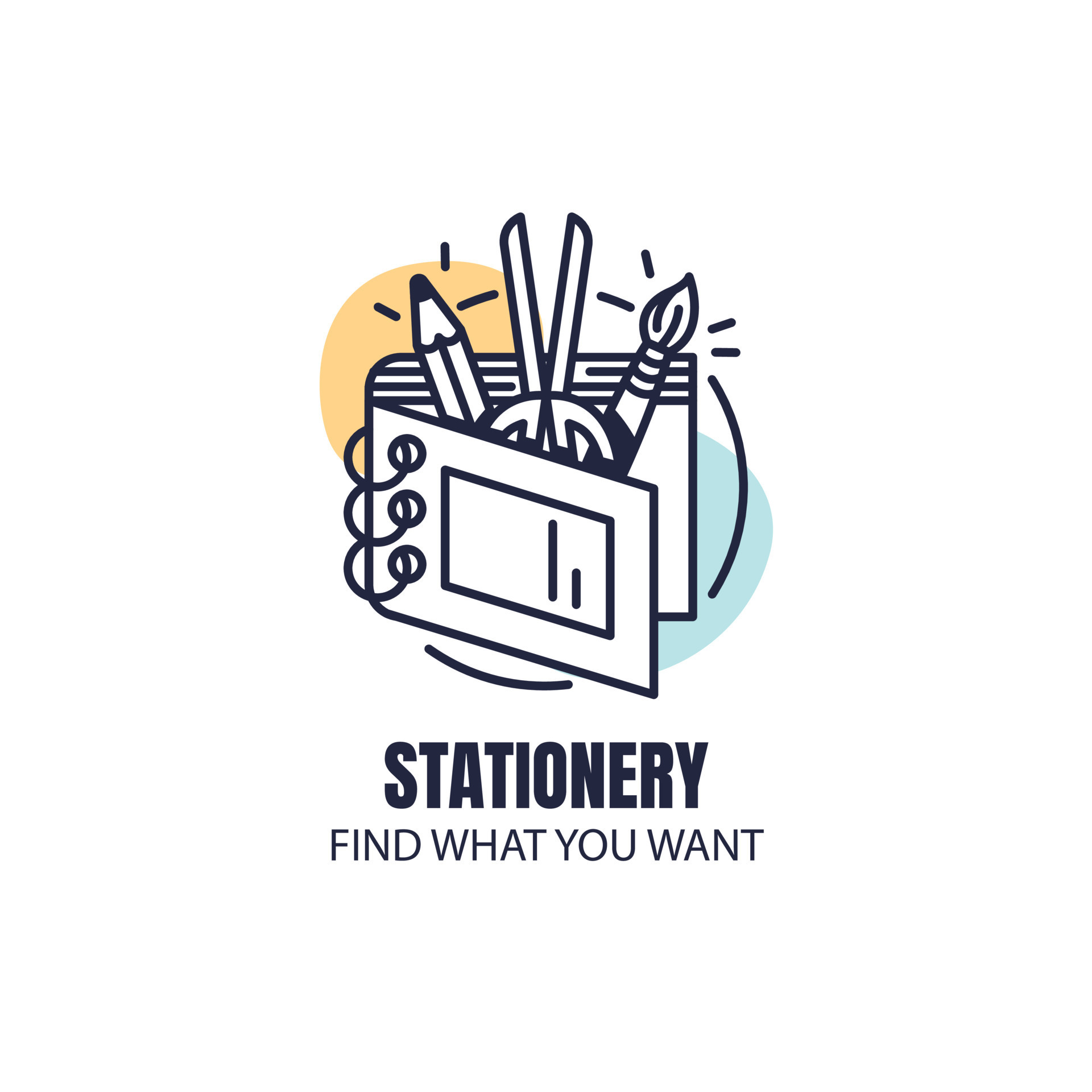 diseño de plantilla de logotipo de tienda de papelería 14002192 Vector