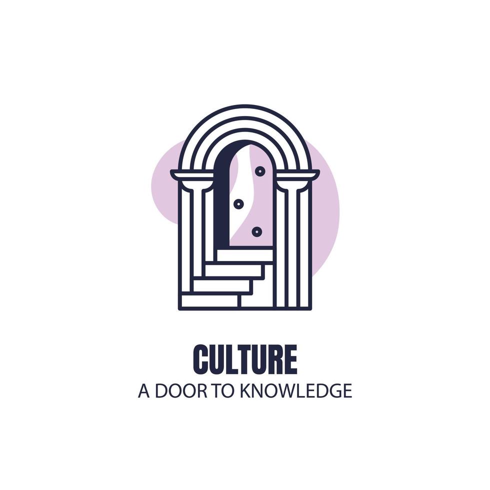culture logo design template vector
