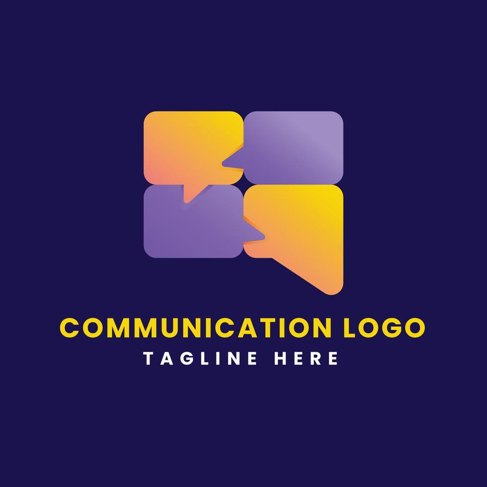 vector de diseño de plantilla de logotipo de comunicación