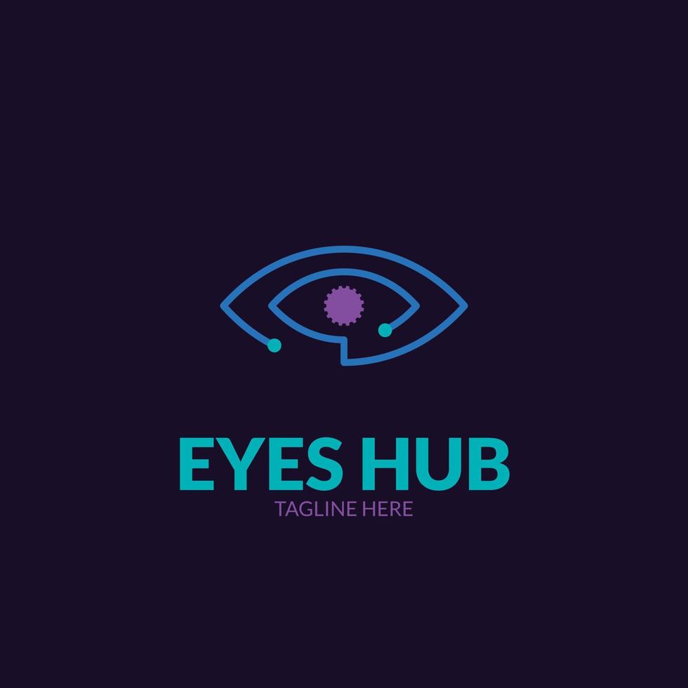 Hub logo design template vector