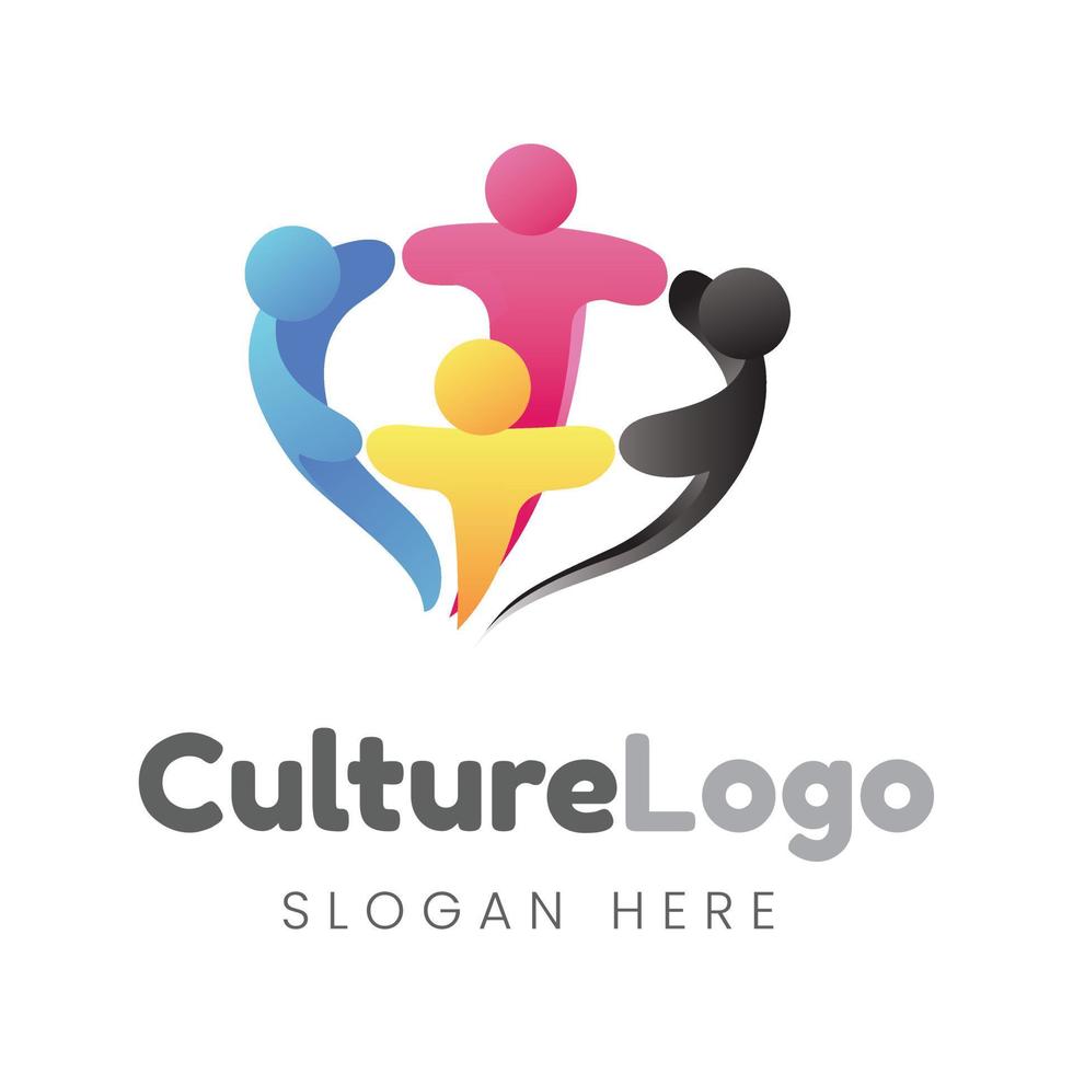 culture logo design template design vector