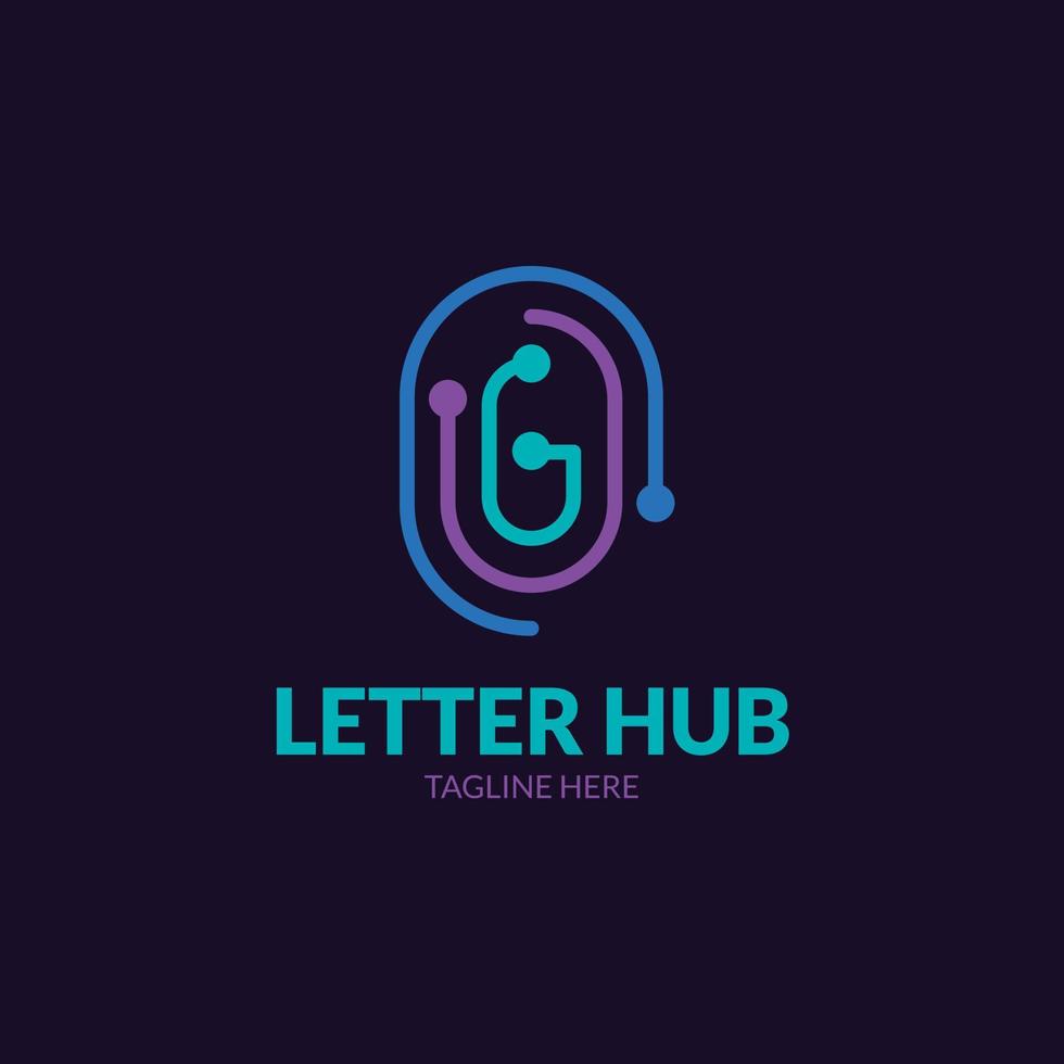 Hub logo design template vector