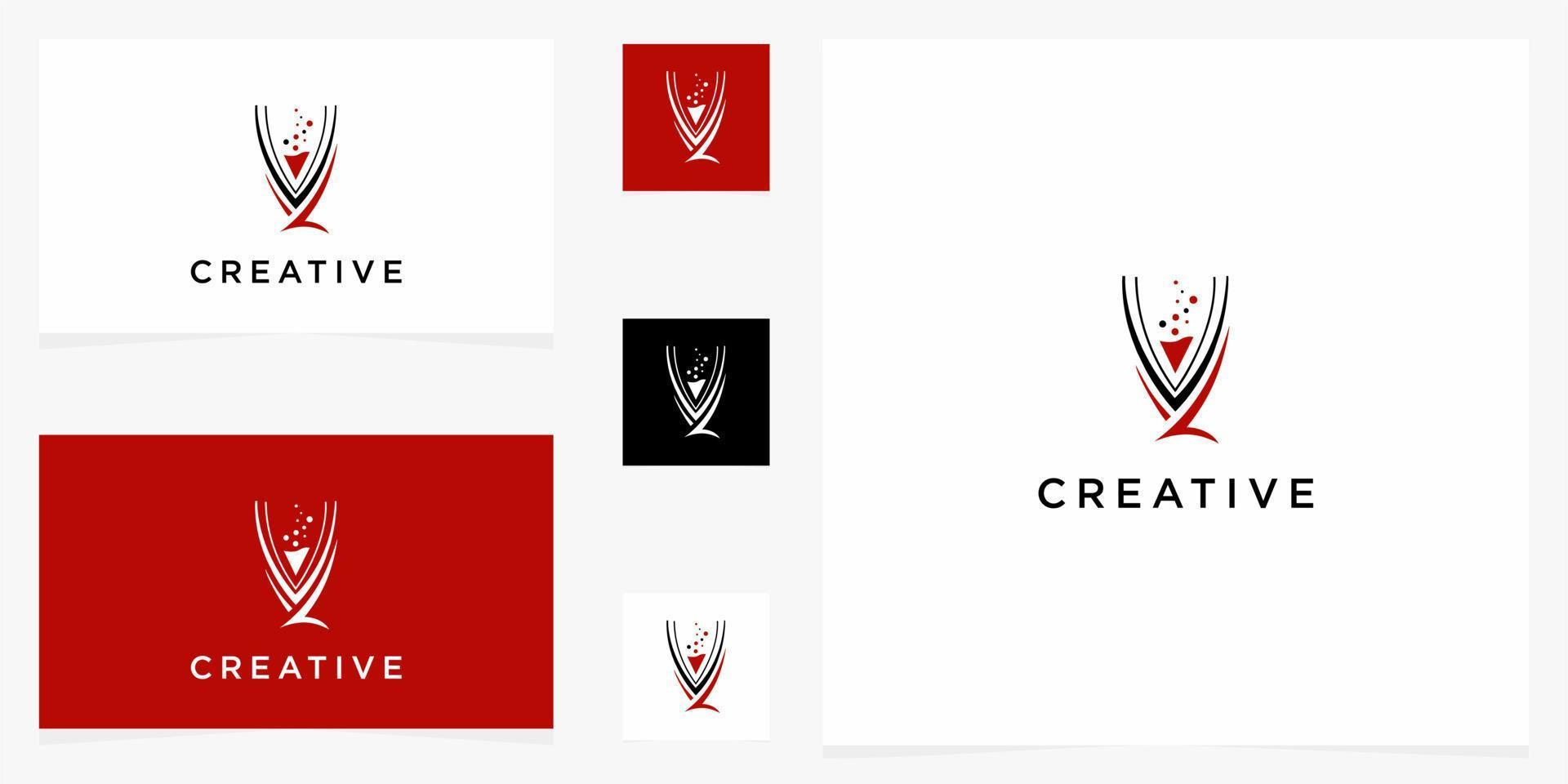 plantilla de logotipo de laboratorios de iconos creativos vector