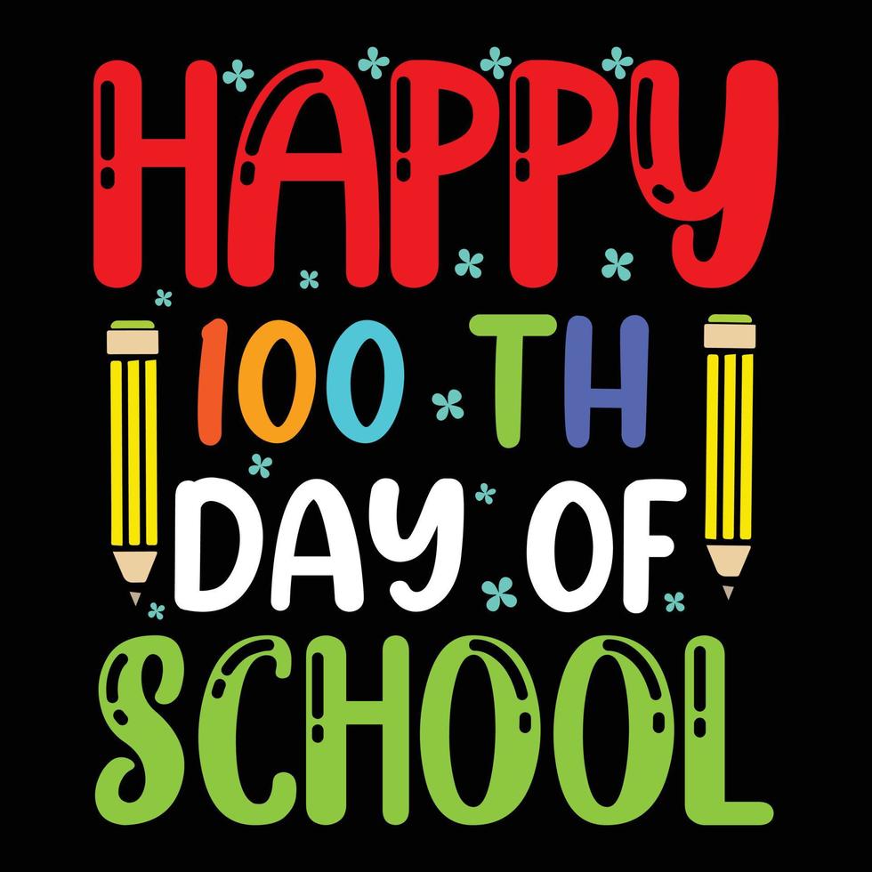 100 Days of school T shirt Design, kids t shirt design, happy first day of school tshirt vector