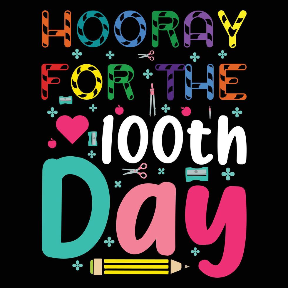 100 Days of school T shirt Design, kids t shirt design, happy first day of school tshirt vector