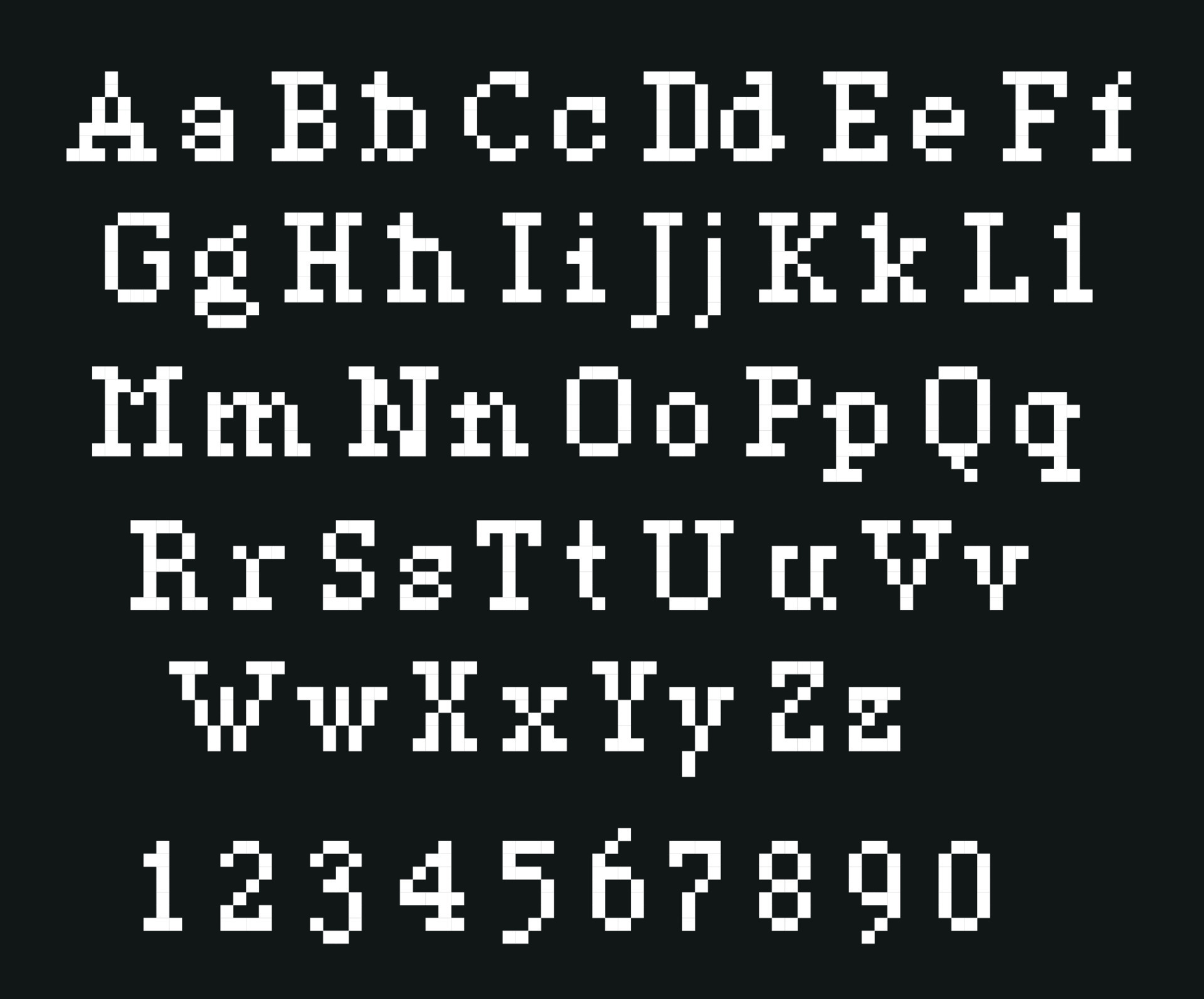 Pixel Font Pixel Font Pixel Art Lettering Alphabet NBKomputer