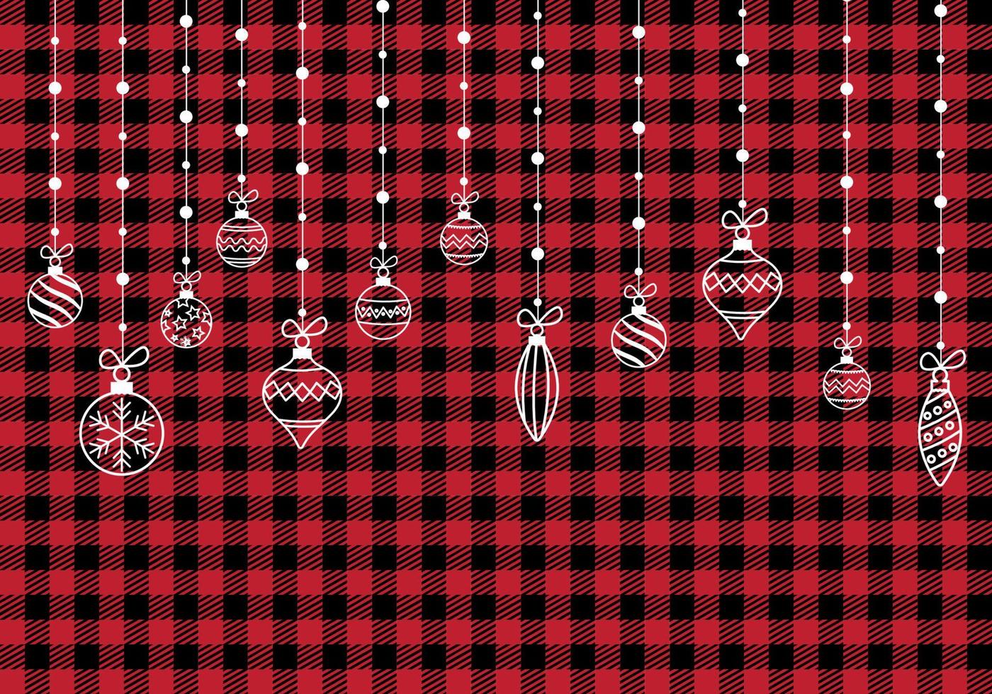 Christmas and New Year pattern at Buffalo Plaid. Festive background for design and print esp10 vector