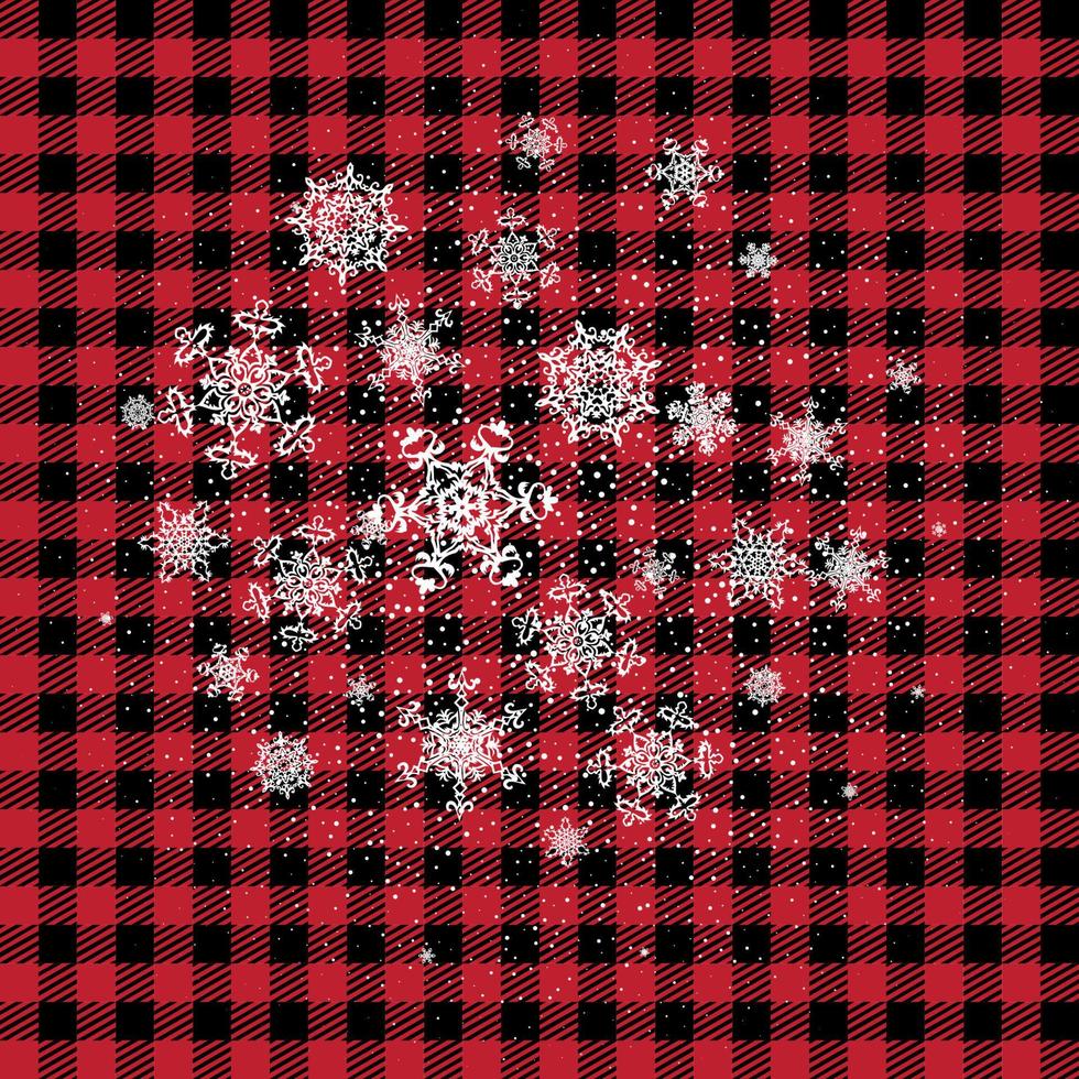 Christmas and New Year pattern at Buffalo Plaid. Festive background for design and print esp10 vector