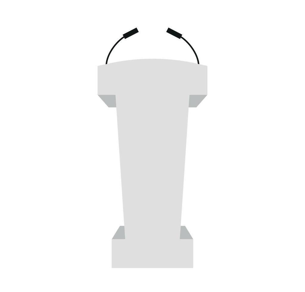 Tribune podium rostrum speech stand. Vector illustration