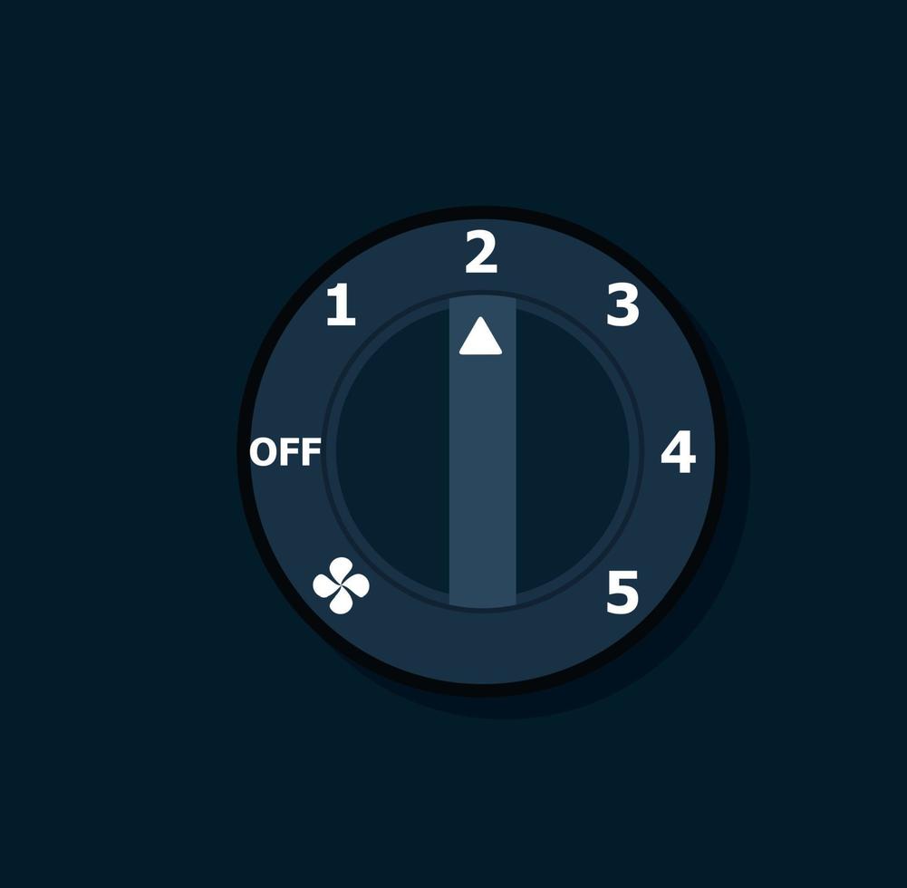 Car climate control with air condition button, vector design