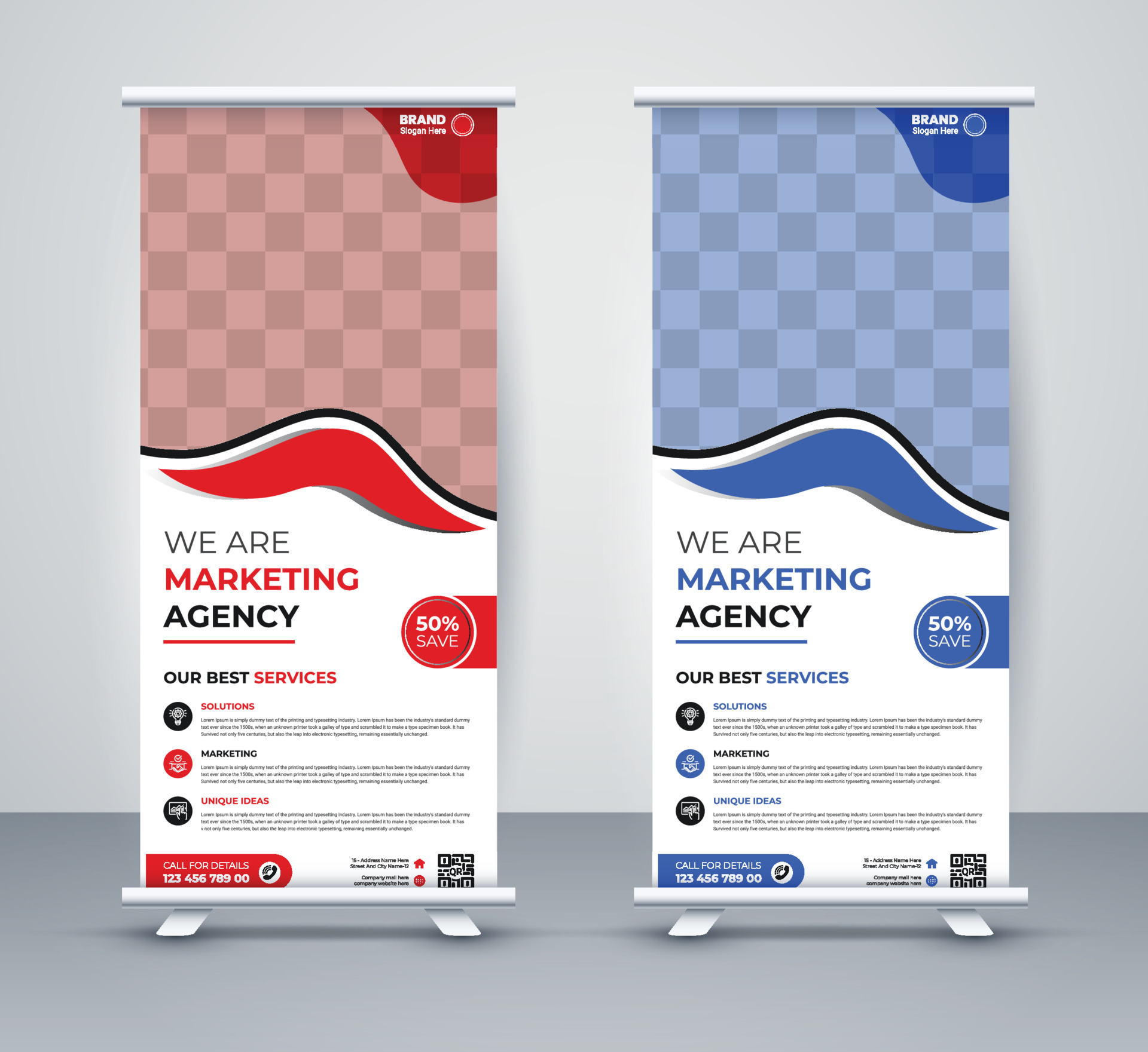 Creative modern corporate business company marketing rollup stand