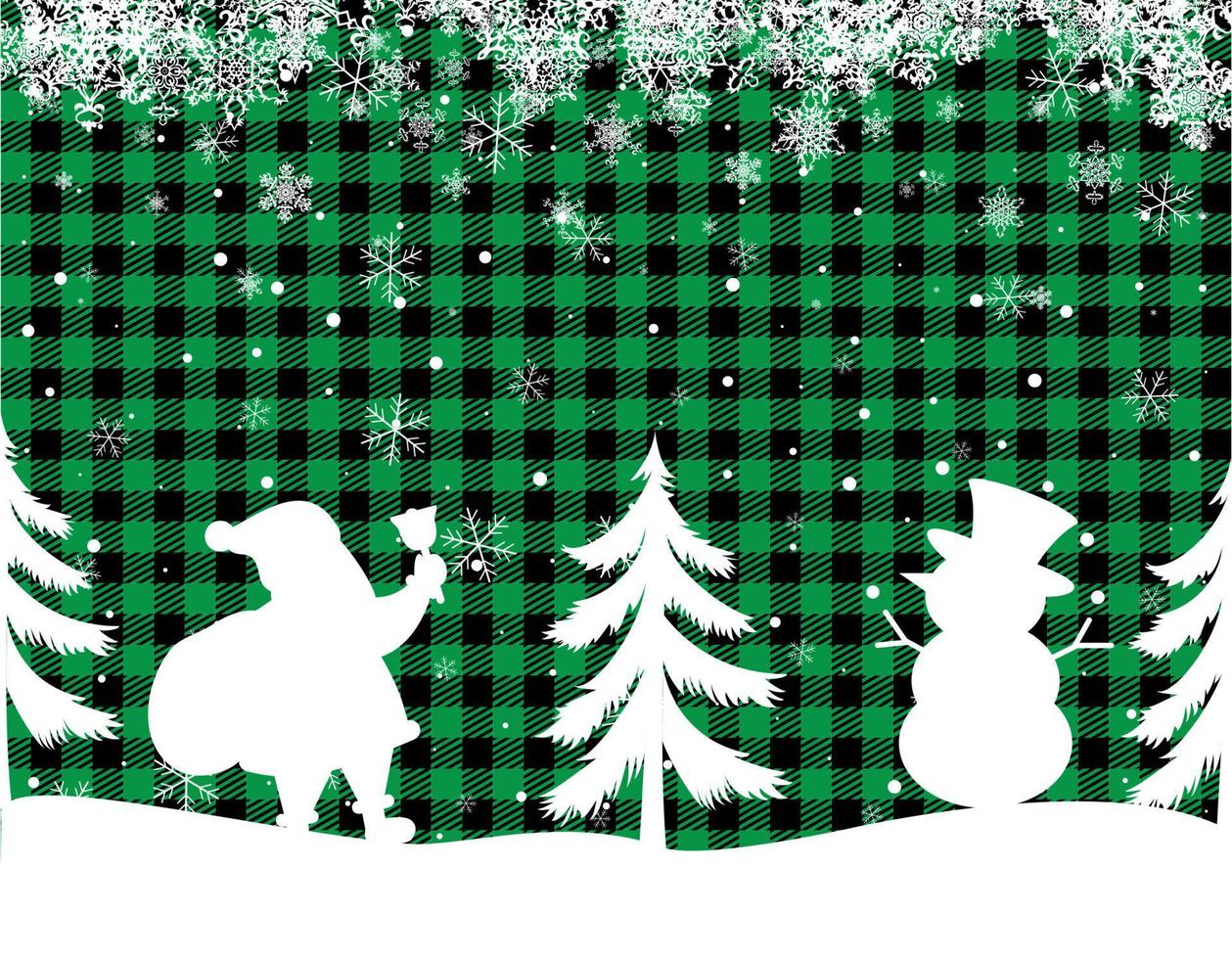 Christmas and New Year pattern at Buffalo Plaid. Festive background for design and print esp10 vector