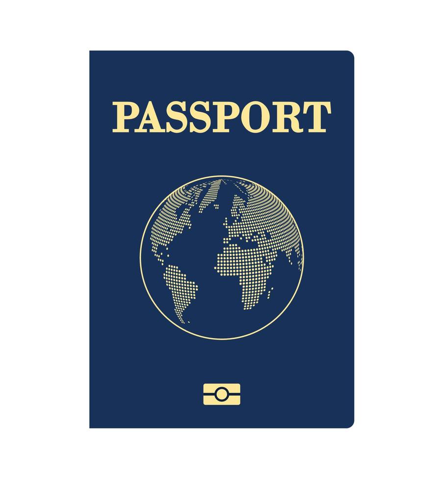 plantilla de portada de pasaporte internacional de vector