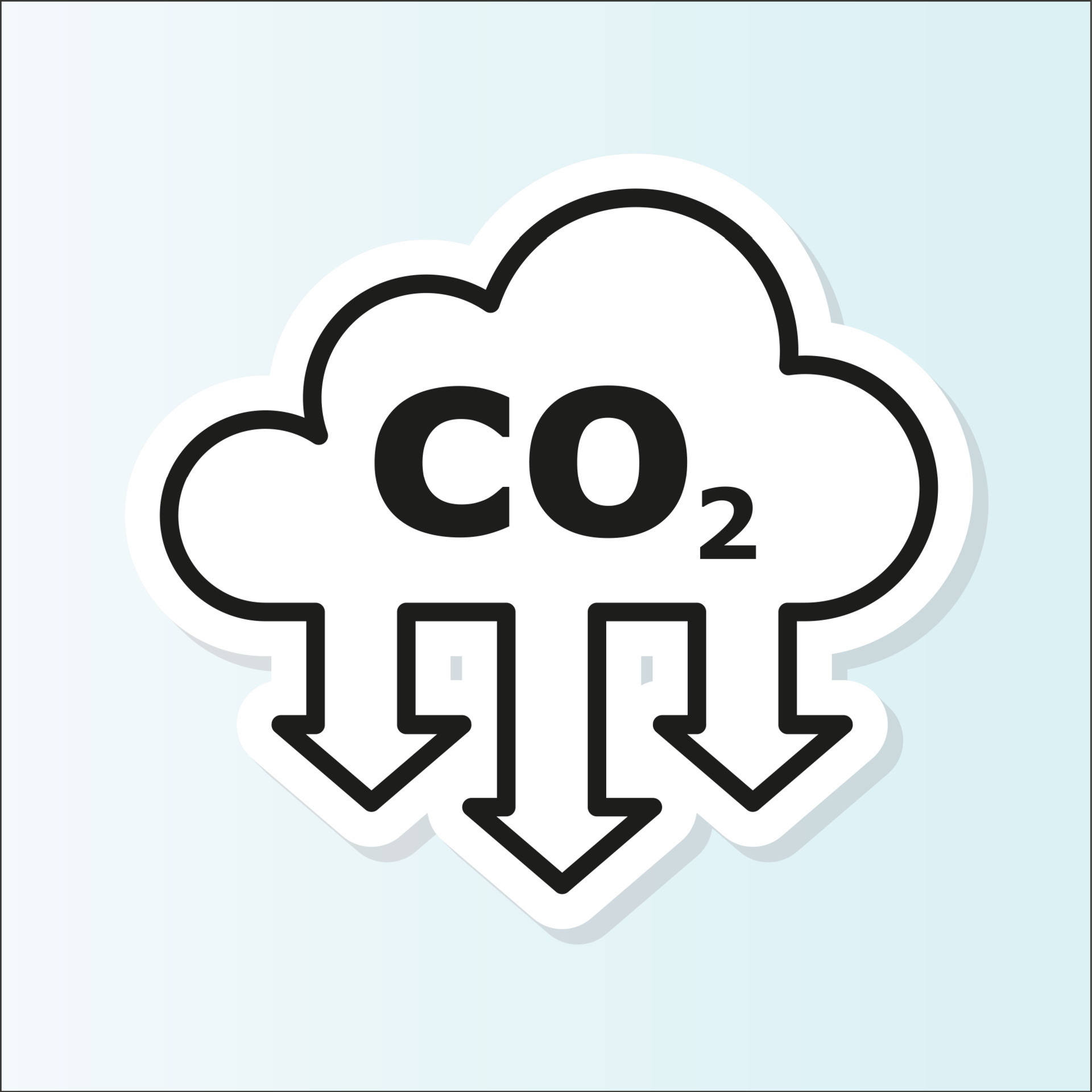 Co2 sticker. Carbon Dioxide Emissions icon or logo. co2 emissions
