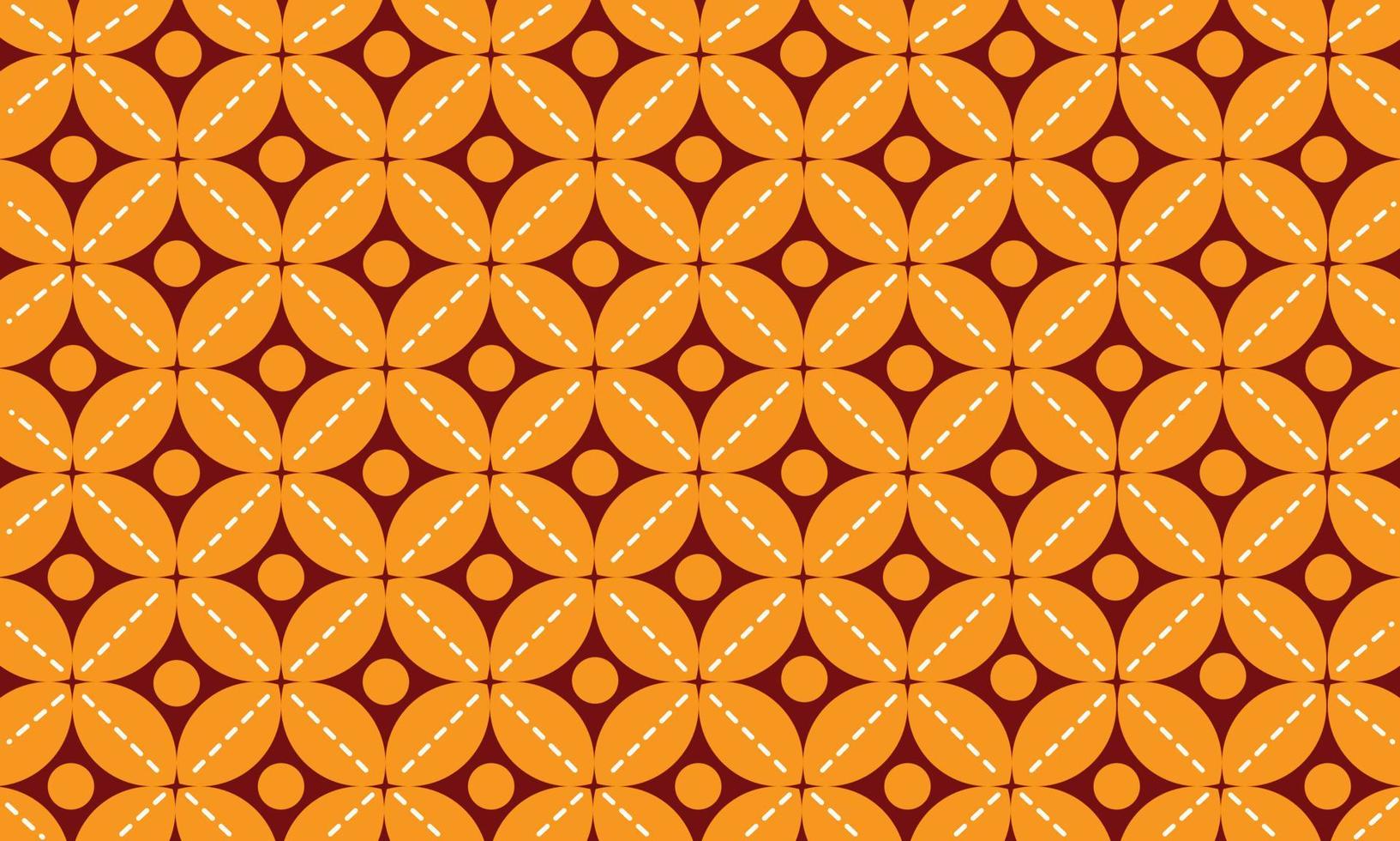 Batik Art Kawung Seamless Pattern Indonesia vector