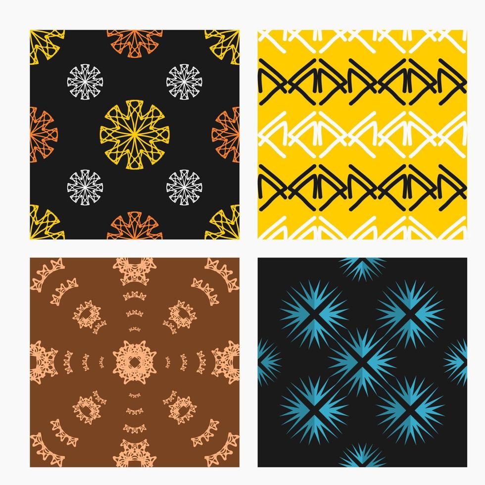 a collection of artistic and elegant seamless patterns. Perfect for home, office, invitation, fabric and other design projects vector