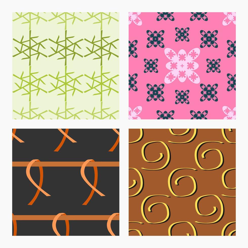 a collection of artistic and elegant seamless patterns. Perfect for home, office, invitation, fabric and other design projects vector