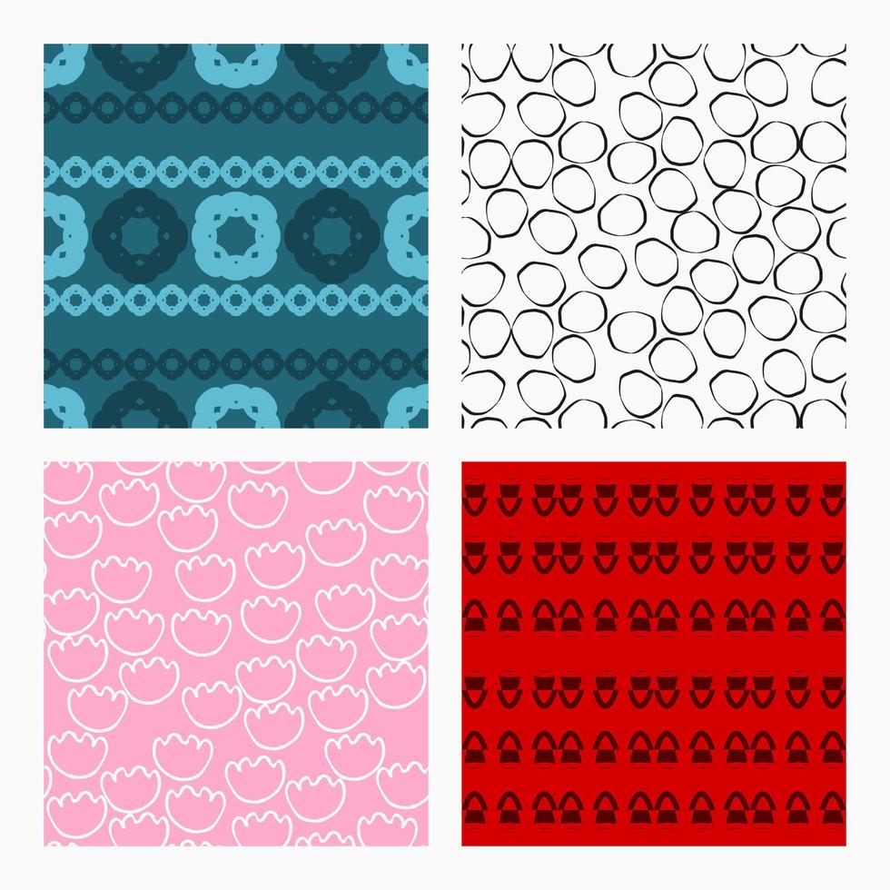 a collection of artistic and elegant seamless patterns. Perfect for home, office, invitation, fabric and other design projects vector